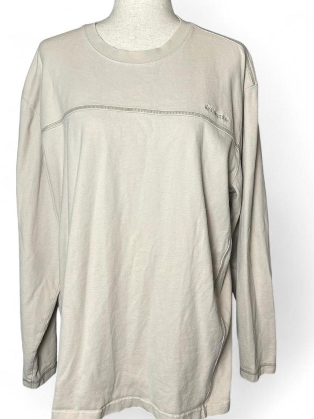 Columbia Men's Long Sleeve Crewneck Shirt - Cream